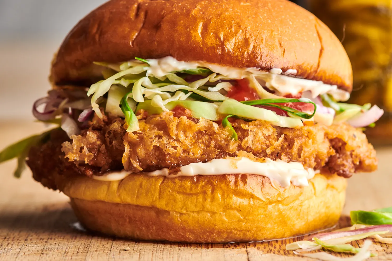 Spicy Chicken-Fried Cauliflower Sandwich