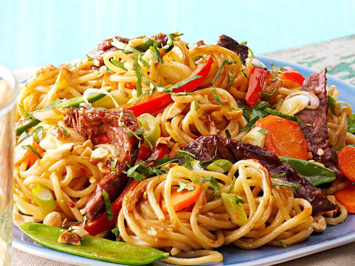 Saucy Thai Beef Noodles