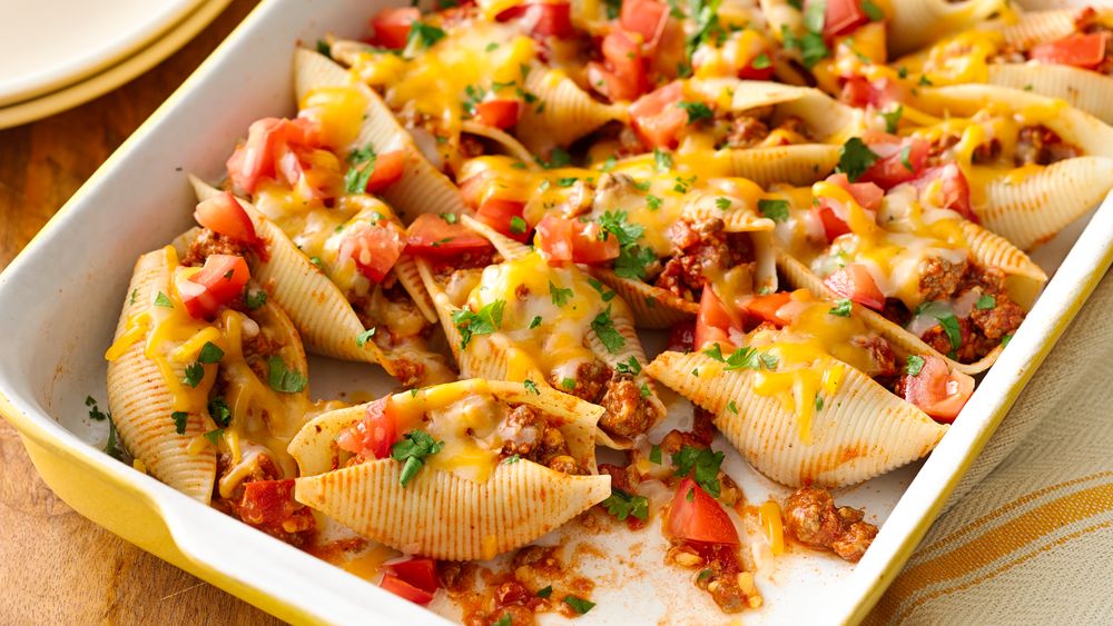 Tacos in Pasta Shells