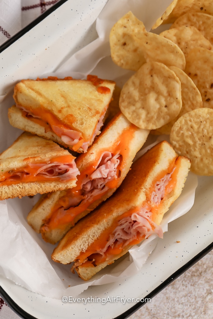 Air Fryer Ham and Cheese Sandwiches