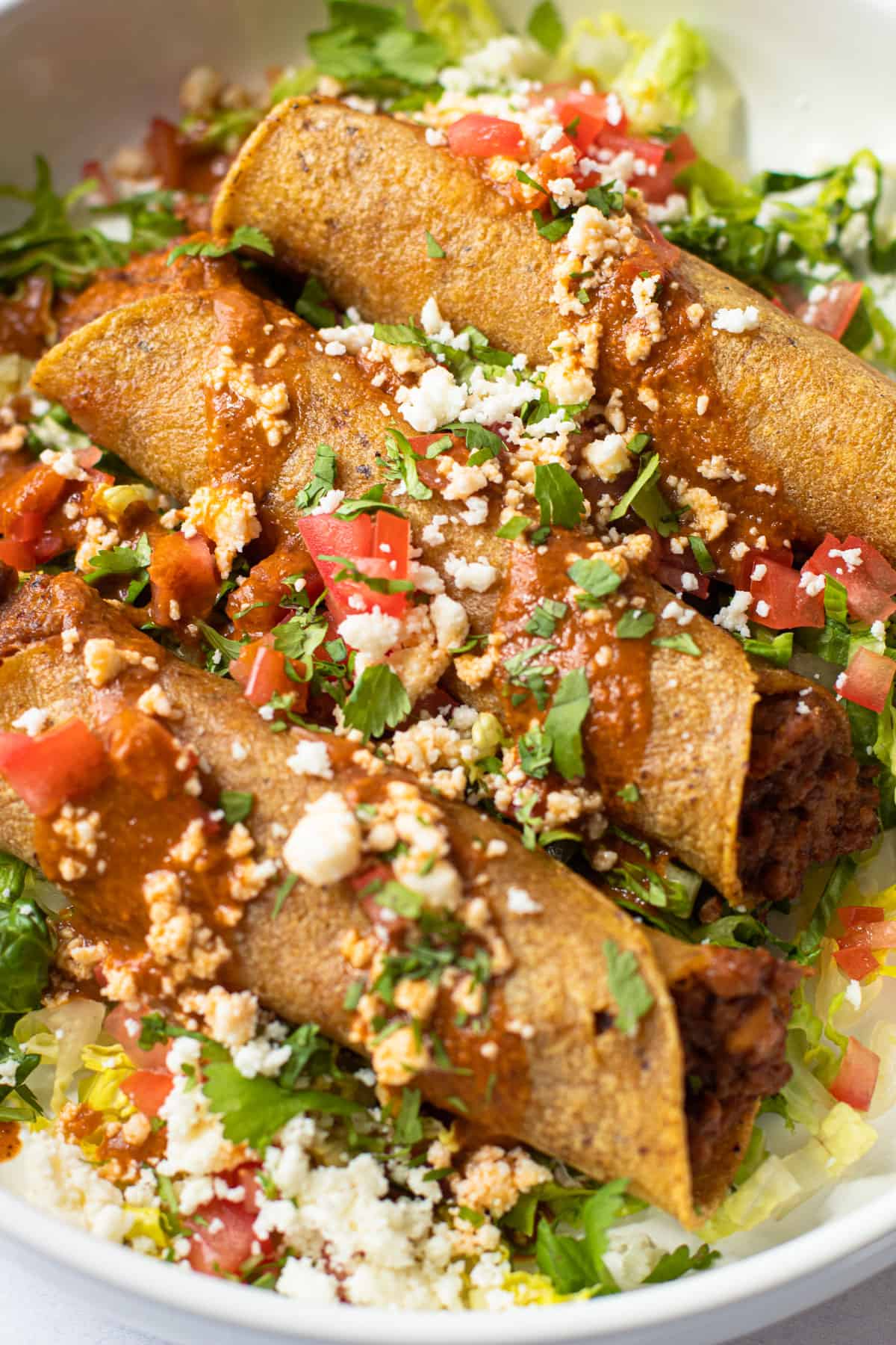 Air Fryer Beef and Bean Taquitos