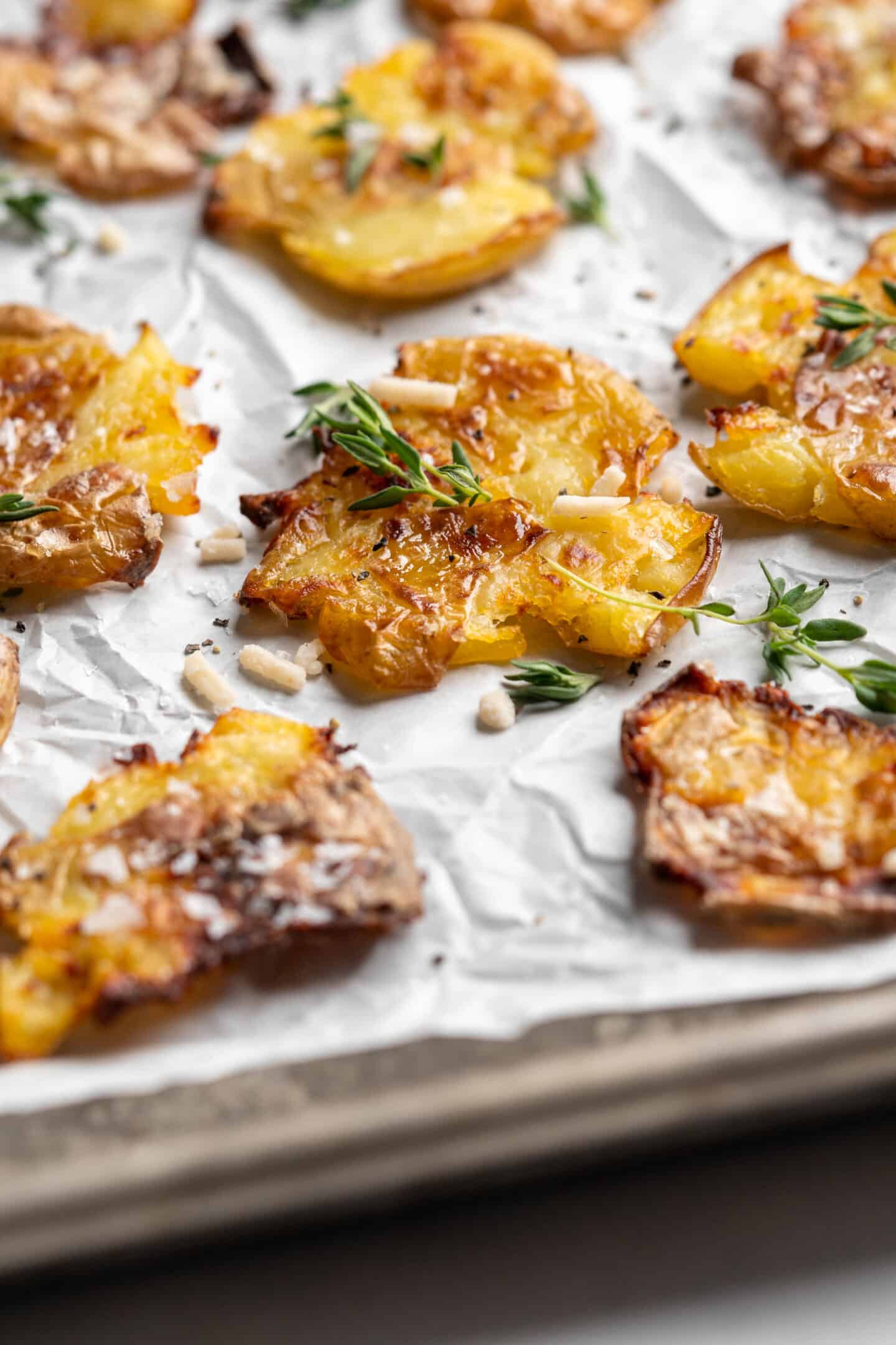 Air Fryer Crispy Smashed Potatoes