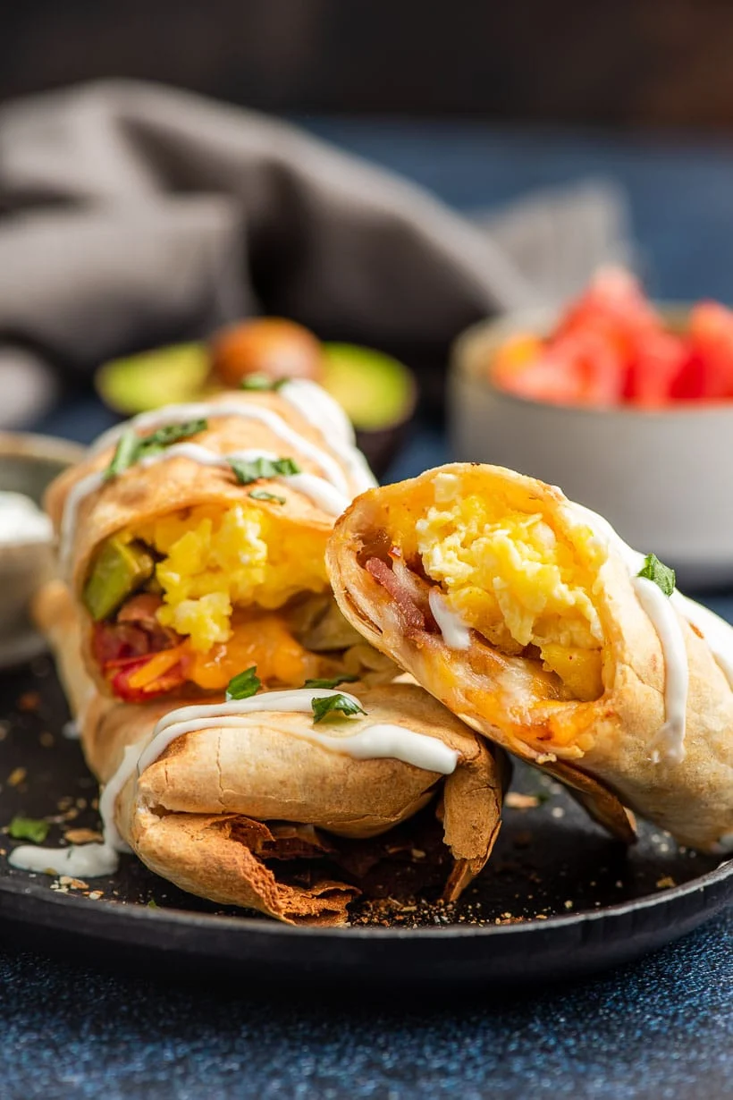 AIR FRYER BREAKFAST BURRITOS
