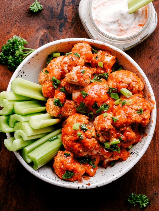 Air Fryer Buffalo Cauliflower Bites