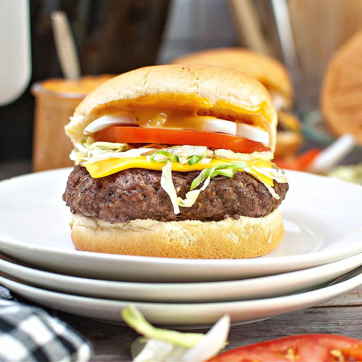 Air Fryer Hamburgers