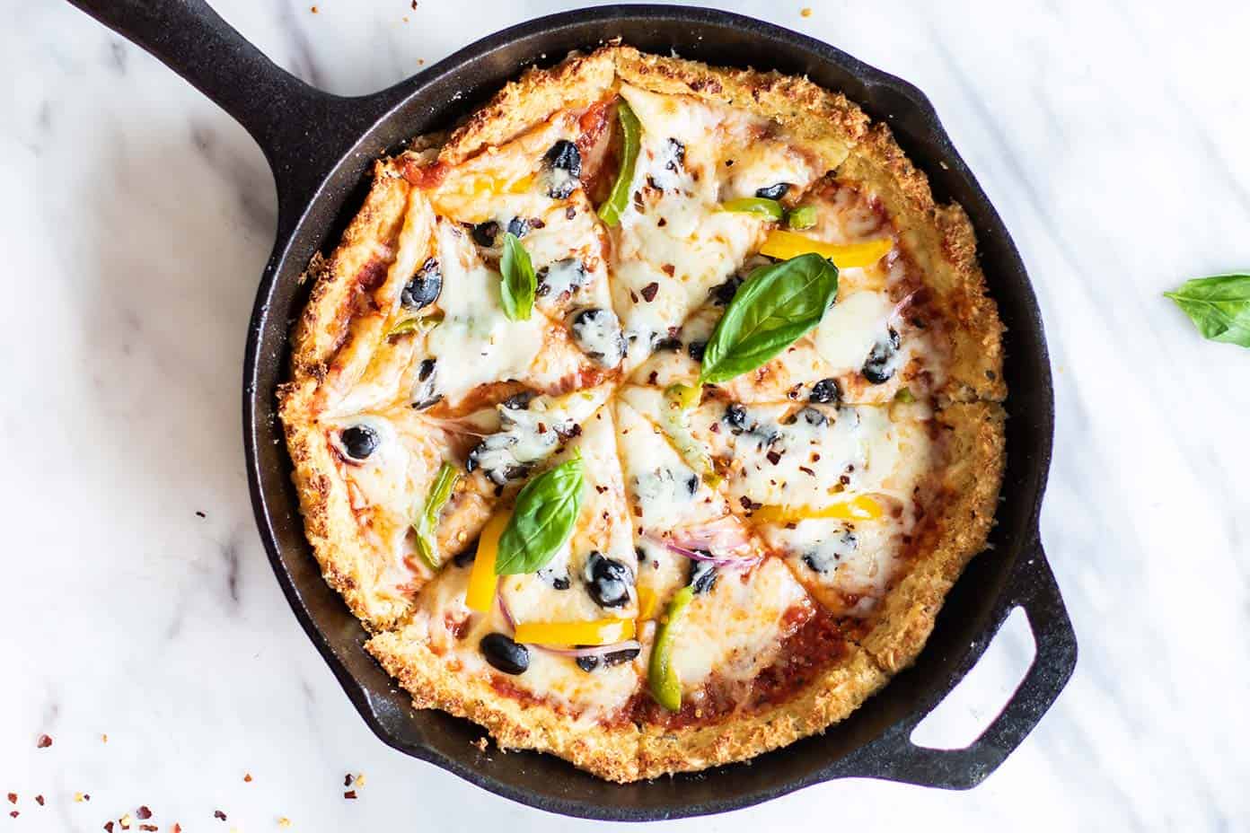 Air Fryer Cauliflower Crust Pan Pizza