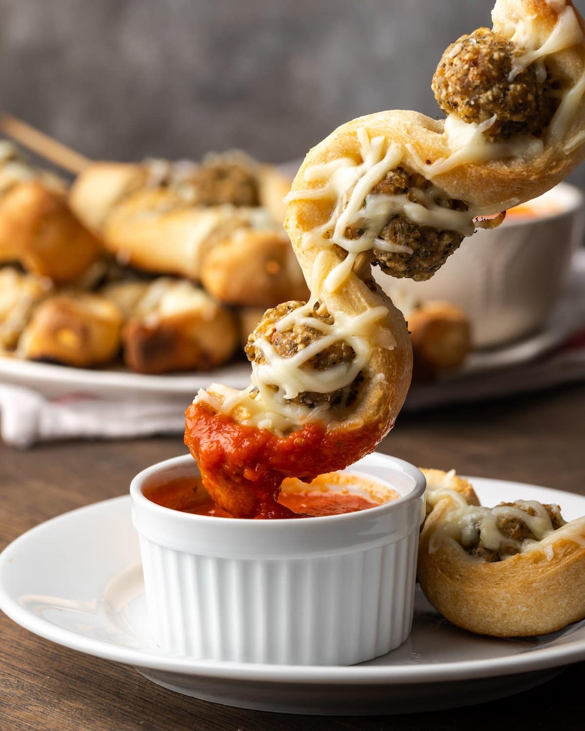 Air Fryer Meatball Sub Skewers