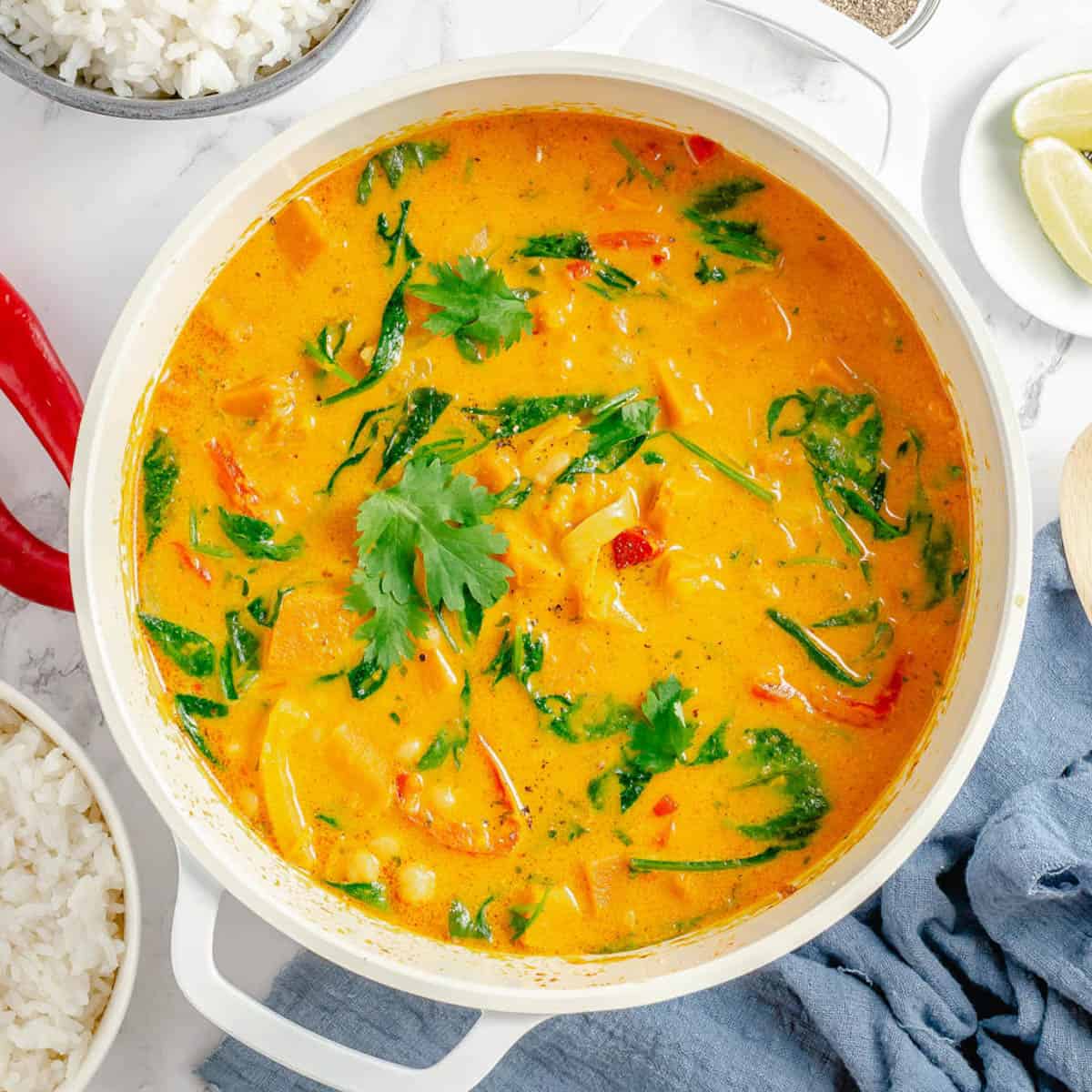 Thai fish and pumpkin soup